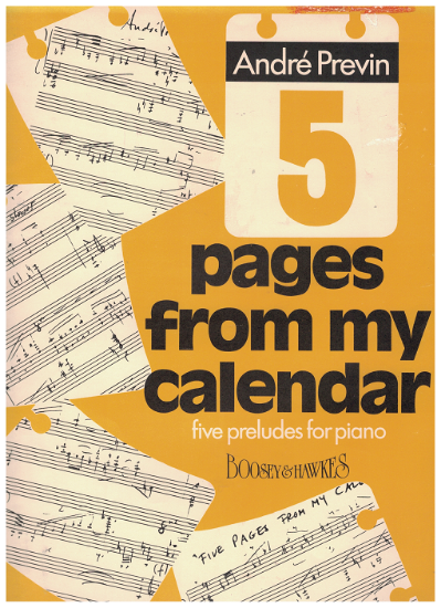 Picture of 5 Pages from My Calendar, Five Preludes for Piano, Andre Previn