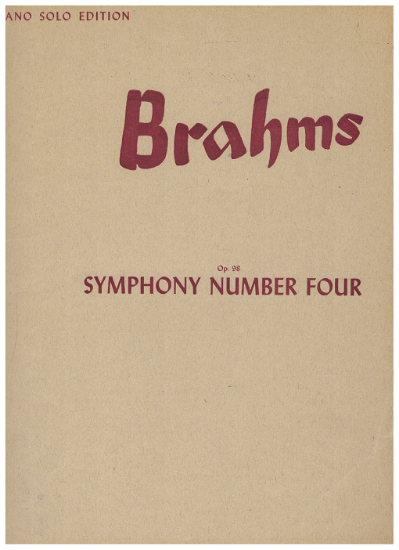 Picture of Symphony No. 4 Opus 98, Johannes Brahms, ed. William Stickles
