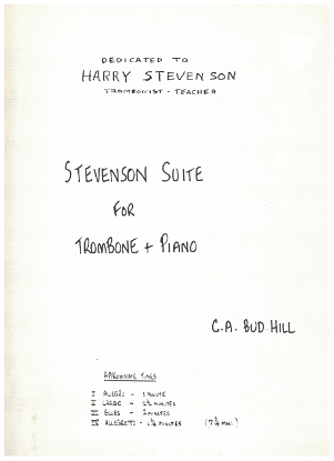 Picture of Stevenson Suite for Trombone & Piano, C. A. Bud Hill