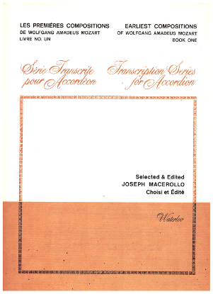 Picture of Earliest Compositions of Wolfgang Amadeus Mozart, 4 Short pieces ed. by Joseph Macerollo, accordion 