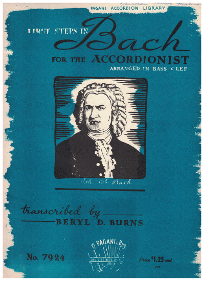 Picture of First Steps in Bach for the Accordionist, ed. Beryl D. Burns