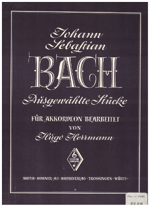 Picture of J. S. Bach, Selected Pieces for Accordion, ed. Hugo Hermann