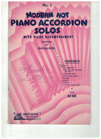 Picture of Modern Hot Piano Accordion Solos No. 1, arr. Galla-Rini, accordion folio