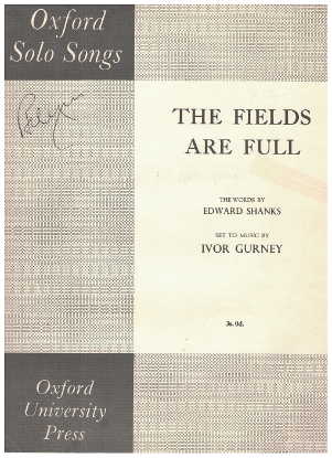 Picture of The Fields Are Full, Ivor Gurney (Edward Shanks), med-low voice