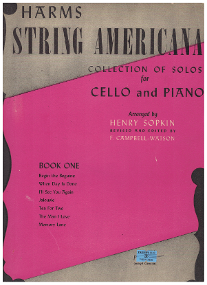 Picture of Harms String Americana Collection of Solos for Cello & Piano Book 1, arr. Henry Sopkin & F. Campbell-Watson