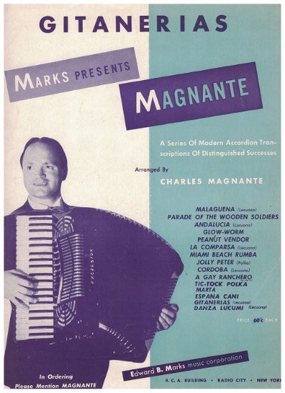 Picture of Gitanerias, from "Andalucia Suite", Ernesto Lecuona, arr. for accordion by Charles Magnante