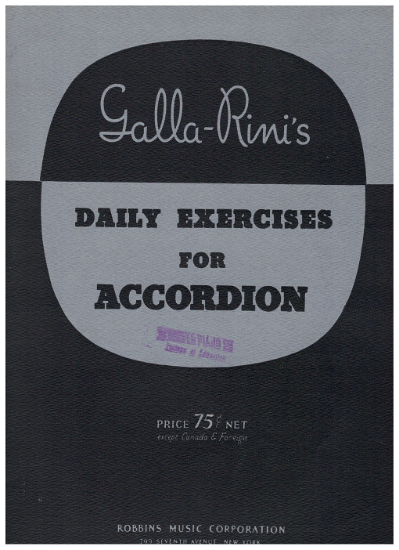 Picture of Galla-Rini's Daily Exercises for Accordion