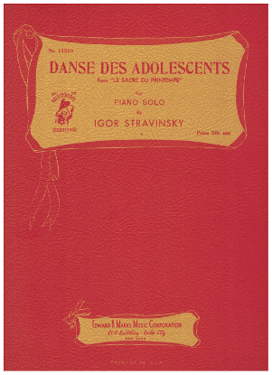 Picture of Danse des Adolescents, from "Le Sacre du Printemps", Igor Stravinsky, transcribed for piano solo by Frederick Block