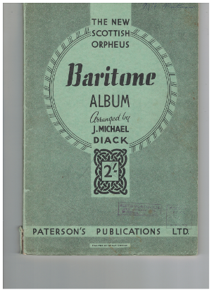 Picture of The New Scottish Orpheus Baritone Album, arr. J. Michael Diack