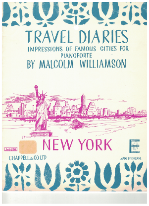 Picture of New York, Travel Diaries, Malcolm Williamson, piano solo 