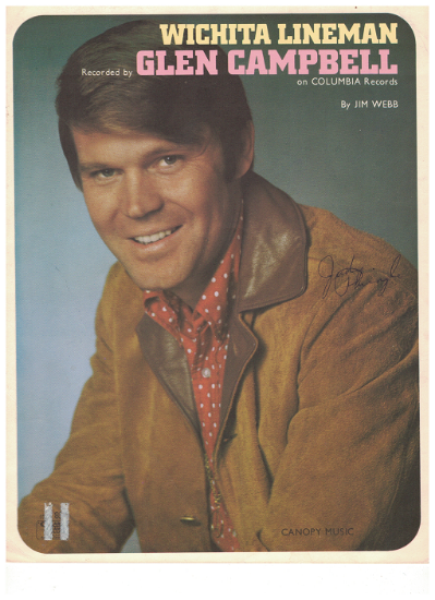 Picture of Wichita Lineman, Jim Webb, recorded by Glen Campbell