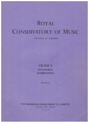 Picture of Royal Conservatory of Music, Grade 10 Piano Exam Book, 1966 Edition, University of Toronto, well worn