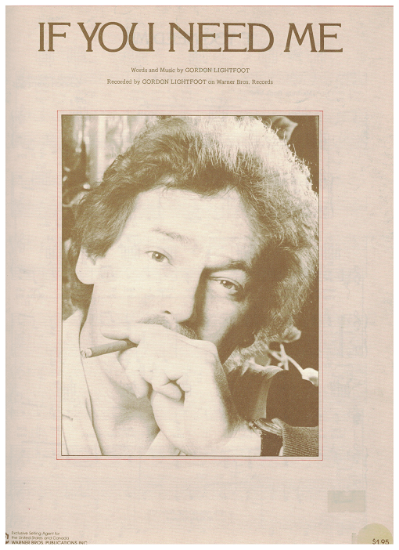 Picture of If You Need Me, Gordon Lightfoot