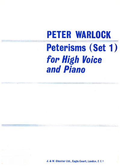 Picture of Peterisms Set 1, Peter Warlock, high voice solo