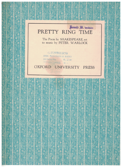 Picture of Pretty Ring Time, Peter Warlock