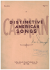 Picture of Distinctive American Songs, Charles Wakefield Cadman, low voice 