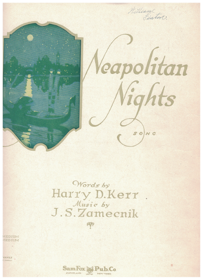 Picture of Neapolitan Nights, Harry D. Kerr & J. S. Zamecnik, med-hi voice solo