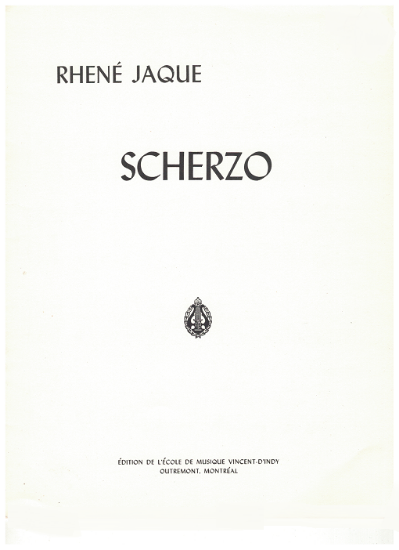Picture of Scherzo, Rhene Jaque, piano solo