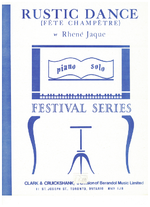 Picture of Rustic Dance (Fete champetre), Rhene Jaque, piano solo 