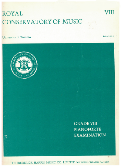 Picture of Royal Conservatory of Music, Grade  8 Piano Exam Book, 1978 Edition, University of Toronto
