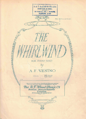 Picture of The Whirlwind, A. F. Venino, piano solo 