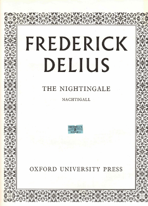 Picture of The Nightingale Has a Lyre of Gold (Die Nachtigall spielt auf goldener Leier), W. E. Henley & Frederick Delius, high voice solo