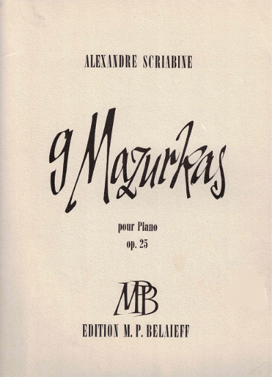 Picture of 9 Mazurkas for Piano Op. 25, Alexandre Scriabine