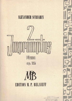 Picture of Two Impromptus Op. 12, Alexander Scriabin, piano solo