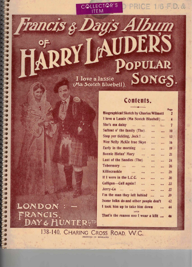Picture of Francis & Day's (First) Album of Harry Lauder's Popular Songs