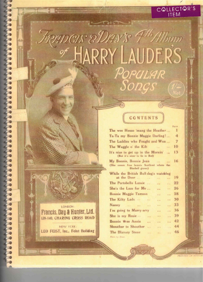 Picture of Francis & Day's 4th Album of Harry Lauder's Popular Songs