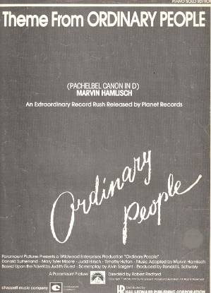 Picture of Theme from "Ordinary People", Johannes Pachelbel, arr. Marvin Hamlisch, piano solo