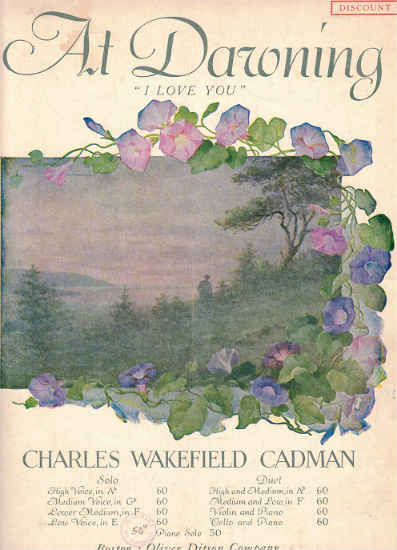 Picture of At Dawning (I Love You), Charles Wakefield Cadman, low voice solo (Key of E)