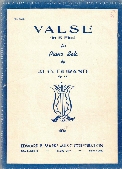 Picture of Valse in E flat Op. 83, August Durand, piano solo