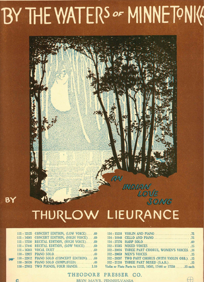 Picture of By the Waters of Minnetonka (An Indian Love Song), Thurlow Lieurance, piano solo concert edition