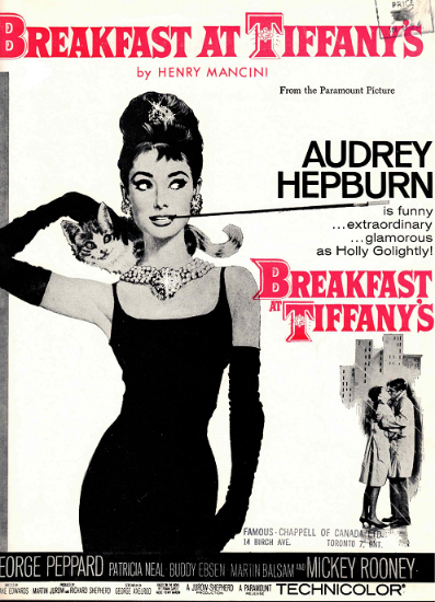 Picture of Breakfast at Tiffany's, movie title song, Henry Mancini, piano solo