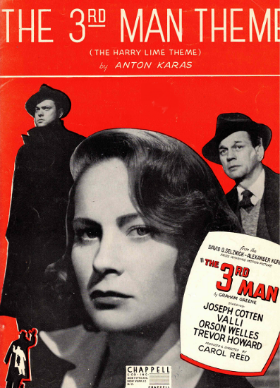 Picture of The 3rd Man Theme (The Harry Lime Theme), movie title song, Anton Karas, piano solo sheet music