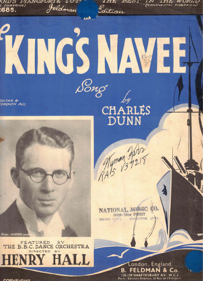 Picture of The King's Navee, words & music Charles Dunn