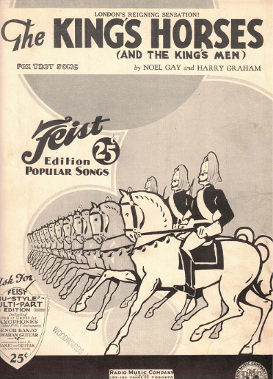 Picture of The King's Horses (And The King's Men), Noel Gay & Harry Graham, sheet music