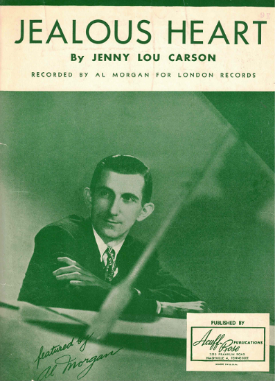 Picture of Jealous Heart, Jenny Lou Carson, recorded by Al Morgan
