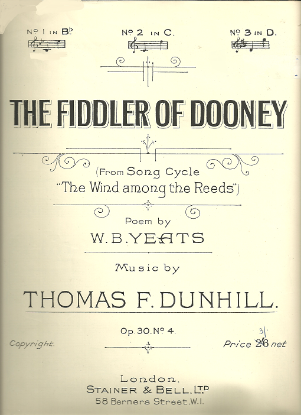 Picture of The Fiddler of Dooney, from song cycle "The Wind Among the Reeds", Thomas Dunhill, low voice solo