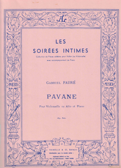 Picture of Pavanne, Gabriel Faure, viola or cello & piano