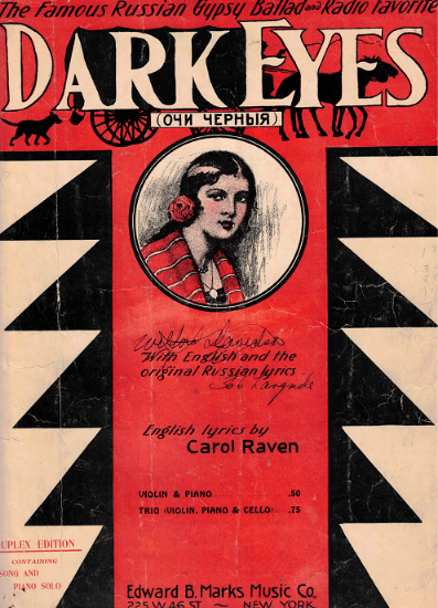 Picture of Dark Eyes, Russian gypsy ballad, arr. Carol Raven & A. Fassio