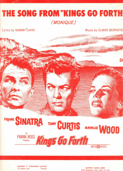 Picture of The Song from "Kings Go Forth" (monique), Sammy Cahn & Elmer Bernstein,