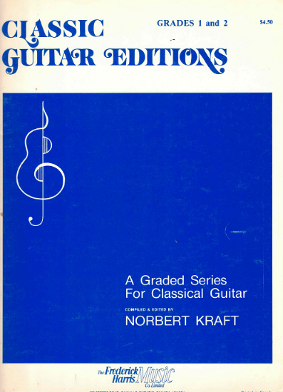 Picture of Guitar Grade 1 & 2 Exam Book, Repertoire & Studies, 1978 Edition, Royal Conservatory of Music, University of Toronto