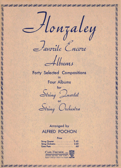 Picture of Flonzaley Favorite Encore Album 1, Ten String Quartets, arr. Alfred Pochon