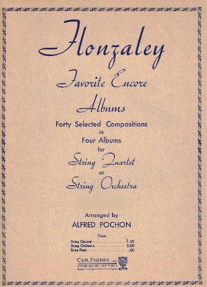 Picture of Flonzaley Favorite Encore Album 3, Ten String Quartets, arr. Alfred Pochon