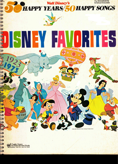 Picture of Disney Favorites, 50 Years/ 50 Happy Songs (1923 - 1973), arr. for Orff ensemble by Howard Tennison, score format