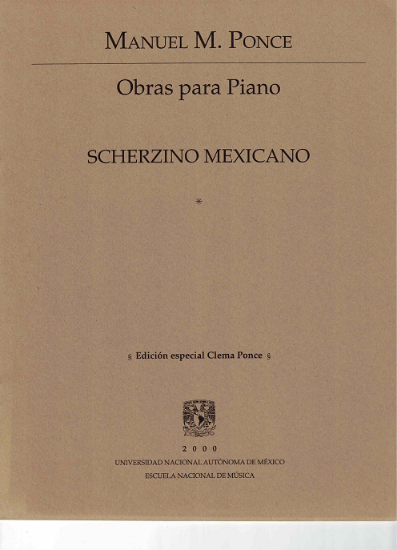 Picture of Scherzino Mexicano, Manuel M. Ponce, piano solo Buechner