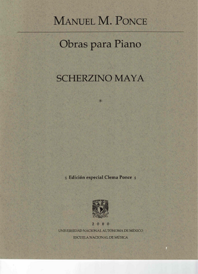 Picture of Scherzino Maya, Manuel M. Ponce, piano solo Buechner