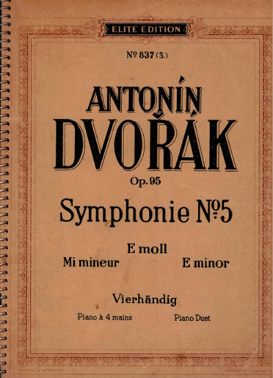 Picture of Symphony No. 5 Op. 95 (From the New World), Antonin Dvorak, arr. for piano duet by Dvorak